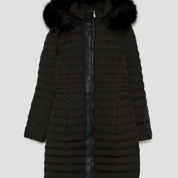 Zara Jackets & Blazers - Zara Black Quilted Down Anorak Puffer Long Jacket